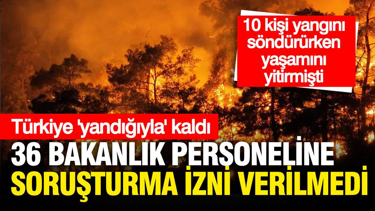 Tarım ve Orman Bakanlığı’ndan Tartışmalı Karar: Orman Yangınları İçin 36 Personel Hakkında Soruşturma İzni Verilmedi